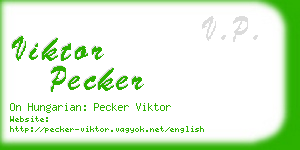 viktor pecker business card